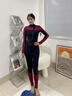 KLeYOU潛水服男女分體保暖連體沖浪服泳衣濕衣防水母3mm厚防曬潛水裝備 紅黑色-3mm女款前開(kāi) M 曬單實(shí)拍圖