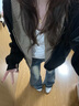索菲堡2025新款韓系格紋拼接連帽衛衣女秋季情侶裝寬松開(kāi)衫外套灰色上衣 黑色 L 曬單實(shí)拍圖