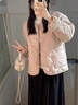伊離姿粉色羊羔絨棉衣女2025年冬季新款韓版加厚圓領(lǐng)羊羔毛外套棉服棉襖 主圖色 L 曬單實(shí)拍圖