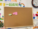 紫薇星（ZIWEISATR） 木框軟木板留言板照片墻告示板圖釘掛板公告欄水松板 60*90CM留言軟木板 曬單實(shí)拍圖