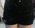 羽雅曼牛仔短褲女外穿夏季超短褲黑色高腰熱褲a字短褲露臀緊身辣妹性感 牛仔短褲 M 【黑色】 曬單實(shí)拍圖