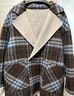 VEGA CHANG【精英衣櫥】【綿羊毛+羊駝毛】雙面呢女2025新款高級感穿外套 北歐藍格紋 S 曬單實(shí)拍圖