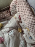 迪士尼迪士尼寶寶豆豆被新生兒包被嬰兒秋冬款豆豆被子嬰兒豆豆絨蓋被可 粉色草莓兔 1米*1米(650克) 曬單實(shí)拍圖
