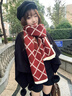 MELENDA KAMAR圍巾女2025新款冬季高檔圍脖加厚保暖披肩新年生日禮物送女友老婆 【紅配米】輕奢送女朋友實(shí)用老婆 曬單實(shí)拍圖