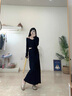 妙奕嘉黑色連衣裙女裙子夏季高級感赫本風純欲性感氣質(zhì)顯瘦包臀長裙禮服 黑色斜肩性感長裙 M 【建議85-120斤】 曬單實拍圖