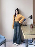 棉致2025復(fù)古薄款高腰喇叭闊腿牛仔褲女夏季寬松垂感直筒拖地長褲 1059復(fù)古藍(lán)灰【高品質(zhì)31.5】 L 100-115斤 曬單實(shí)拍圖