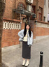 妍莉芬（yanlifen）小香風(fēng)羽絨棉服女裝2025冬季短外套女2025年新復古棉衣羽棉襖絨服 藍色 L 曬單實(shí)拍圖