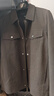GXG男裝 簡(jiǎn)約設計真皮夾克男士休閑翻領(lǐng)夾克外套皮衣 春秋熱賣(mài) 炭灰色 2XL 曬單實(shí)拍圖