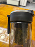 Stanisic德國品牌高顏值磁彈泡茶杯tritan男女士運動茶水分離杯子便攜水壺 商務黑【Tritan】贈杯套800ml 曬單實拍圖