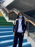 莫代爾工裝女2025春秋季新款女裝沖鋒上衣初高中學(xué)生寬松百搭韓版夾克 藏青色 M 90-105斤 曬單實拍圖