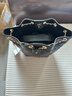 CHARLES&KEITH絎縫菱格鏈條水桶包雙肩包包女包女友生日禮物CK2-10701506 Black黑色 M 曬單實(shí)拍圖