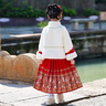 諾佳微淇馬面裙加絨女童套裝中國(guó)風(fēng)兒童漢服裙冬裝新款大童中式玉兔拜年服 上衣+裙子 150碼【推薦身高140左右】 曬單實(shí)拍圖
