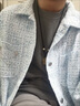 安初夏小香風(fēng)夾克外套男士休閑套裝春秋季韓系衣服男裝痞帥氣休閑三件套 【三件套】藍(lán)色+純棉長(zhǎng)T白+白褲 XL 曬單實(shí)拍圖
