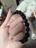 晟迅黑曜石小葉紫檀手串男女好運佛珠文玩手鏈本命年禮物情侶串珠飾品 男款(10mm珠徑) 曬單實(shí)拍圖