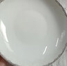 LONGCHANG隆昌香榭麗舍盤子飯盤平盤菜盤家用餐具套裝白色帶銀邊餐盤 7.75英寸圓深盤 【2個裝】 曬單實拍圖