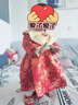 GOKU女童周歲禮服裙中式女寶寶生日抓周宴百天滿月唐裝中國風(fēng)兒童套裝 繁星連衣裙長-裙.鞋.襪.鎖.發(fā)箍 90 建議12-18個(gè)月 曬單實(shí)拍圖