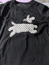 闊色（kuose）黑色可愛(ài)波點(diǎn)小狗正肩短袖T恤女2025春夏季新款圓領(lǐng)純棉上衣 黑色 S 曬單實(shí)拍圖