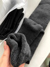 浪莎（LangSha）長(cháng)護腿襪套男過(guò)膝加長(cháng)棉質(zhì)平腳長(cháng)筒護膝保暖神器護小腿防寒黑色冬 1雙裝(深灰 ) 均碼 男女同款 曬單實(shí)拍圖
