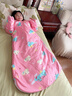 零零豬純棉兒童睡袋防踢被子神器5-10歲3-6歲1-3歲大童寶寶春秋冬季 純棉粉色小象 120cm（3-6歲）秋冬加厚 曬單實(shí)拍圖