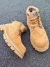 三利泰春季大碼男士馬丁靴46大號高幫男鞋47工裝登山透氣休閑鞋48加寬大 0137黃色 47 曬單實(shí)拍圖