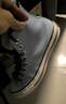 匡威（Converse）官方 1970S男女高幫運動(dòng)板鞋淺牛仔藍藍色A13289C A13289C 41.5 曬單實(shí)拍圖
