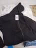 真維斯（Jeanswest）衛衣男女連帽2025春秋款日系拉鏈開(kāi)衫外套寬松運動(dòng)外套重磅連帽衫 黑色加絨 2XL (推薦150斤-175斤左右) 曬單實(shí)拍圖