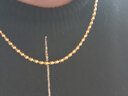 兆亮光珠鏈黃金項鏈男士足金圓珠鏈男女款情侶金鏈子送男友情人節禮物 20.22克長(cháng)約52cm寬4.5mm. 曬單實(shí)拍圖