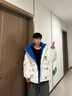 啄木鳥(niǎo)石墨烯蓄熱羽絨服男短款冬季外套加厚2025新款男士青少年防寒衣服 005白色 【石墨烯蓄熱/90白鴨絨】 XL (約135~155斤可穿) 曬單實(shí)拍圖