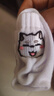 子墨棉品貓犬系男友】男士襪子夏季卡通可愛(ài)送禮運動(dòng)吸汗透氣白襪短筒男生 4白 均碼 曬單實(shí)拍圖