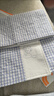 良良嬰兒隔尿墊可水洗大尺寸床上新生兒麻棉寶寶兒童3-6歲隔尿墊巾 【升級雙面】格秀-藍（110*70cm） 曬單實(shí)拍圖