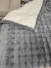 水星系列家紡輕奢雙層兔毛絨毛毯春秋季加厚加絨蓋毯珊瑚絨夾棉毯子定制 淺豆沙[雙面毛毯/三層夾棉] 200x230cm-6斤 曬單實(shí)拍圖
