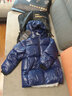 高梵黑金兒童鵝絨服4.0黑金寶貝抗菌絨男女童短款羽絨服 YT皇家藍5號 120 曬單實(shí)拍圖