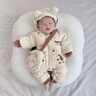 G.DUCKKIDS童裝嬰兒羽絨服連體衣冬季外出男女寶寶衣服防寒保暖白鴨絨爬爬服 米色+包包 73碼建議7-9個(gè)月13-18斤 曬單實(shí)拍圖