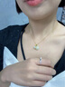 GRAMDA新中式葫蘆和田玉銀吊墜女士玉石項鏈實用首飾媽媽生日禮物送女友 葫蘆和田玉項鏈 曬單實拍圖