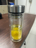 蒙福（mengfu）雙層鋼化玻璃杯保溫水杯大容量過(guò)濾隔熱耐摔辦公泡茶杯子涼水杯子 雙層玻璃杯 800ml 曬單實(shí)拍圖