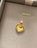 六福珠寶黃金吊墜心閃實(shí)心愛(ài)心不含鏈足金吊墜 計價(jià)F95TBGP0005 約1.56克 曬單實(shí)拍圖