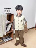 旻勝 男童秋冬季三件套裝襯衫工裝褲毛衣背心洋氣潮寶寶衣服生日禮物 100 【身高85-95cm/體重25-30斤】 通常按身高+10拍 曬單實(shí)拍圖