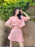 她芙（tafu）品牌女裝法式連衣裙女2025年夏季新款氣質(zhì)顯瘦甜美收腰公主蓬蓬裙 粉紅色 M 曬單實拍圖