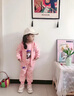 G.DUCKKIDS女童春裝套裝兒童外套三件套春秋2025新款1-3歲小童女寶寶秋季潮 粉紅色 JH小姑娘三件套 90 cm 曬單實(shí)拍圖