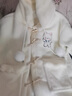 芳嬪毛毛外套學(xué)生羊羔毛絨少冬季加絨新款刺繡小熊可愛(ài)軟萌寬松保暖上 奶白色加絨加厚 M 均碼 曬單實(shí)拍圖