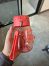 特百惠（Tupperware）嘟嘟企鵝350ML塑料杯夏季兒童可愛(ài)水杯子男女學(xué)生帶提繩 西瓜紅 曬單實(shí)拍圖