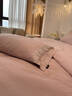 憶自然全棉加厚A類(lèi)磨毛四件套純棉100被套床單秋冬季保暖床上用品 傾慕-紅桃 1.8m床單四件套適合200*230被芯 曬單實(shí)拍圖