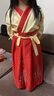 愛寶適兒童漢服表演男女童國學服古裝小學生中國風三字經(jīng)古裝團體演出服 鳳紋朱裙 140 【建議身高130-140cm】 曬單實拍圖