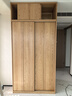 原始原素實(shí)木衣柜臥室簡(jiǎn)約柜子橡木推拉門(mén)衣櫥組裝大衣柜組合衣柜F8041 衣柜-1.2m+頂柜 原木色 曬單實(shí)拍圖