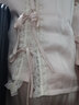 JTTCAC花邊蝴蝶結真絲睡衣女法式高級感家居服桑蠶絲長(cháng)袖長(cháng)褲套裝可外穿 香檳粉 M 曬單實(shí)拍圖