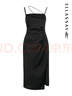 ELLASSAY歌力思經(jīng)典赫本風(fēng)小黑裙夏新款側開(kāi)叉修身顯瘦吊帶連衣裙女Y029 經(jīng)典黑 L 曬單實(shí)拍圖