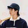 拂曉閣（fuxiaoge）美式短檐帽男士日系復(fù)古軟檐棒球帽水洗做舊貼布五片帽小沿鴨舌帽 藍(lán)色短檐ON貼布五片帽 均碼 頭圍（55-59） 曬單實拍圖
