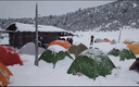 喜馬拉雅帳篷戶外防暴雨野營加厚保暖冬季高山雪地雙層防寒野外露營雙人帳 升級(jí)plus加寬版橙色 曬單實(shí)拍圖