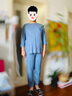 小豬托尼男童睡衣兒童家居服春夏胖童大童睡衣內(nèi)衣套裝 曬單實拍圖