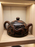 瑯庭琊坊紫砂茶壺輕奢純手工堆雕祥龍壺功夫茶具紫砂壺手作深雕泡茶器陶制 紫陶-純手工深雕半月祥龍壺 曬單實(shí)拍圖
